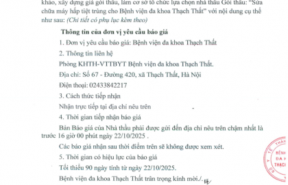 Cung cấp thư mời chào giá 863 