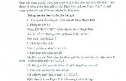 Cung cấp thư mời chào giá 863 