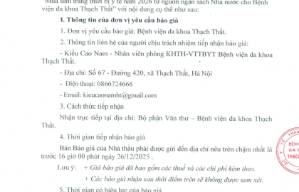 thư mời chào giá 1831